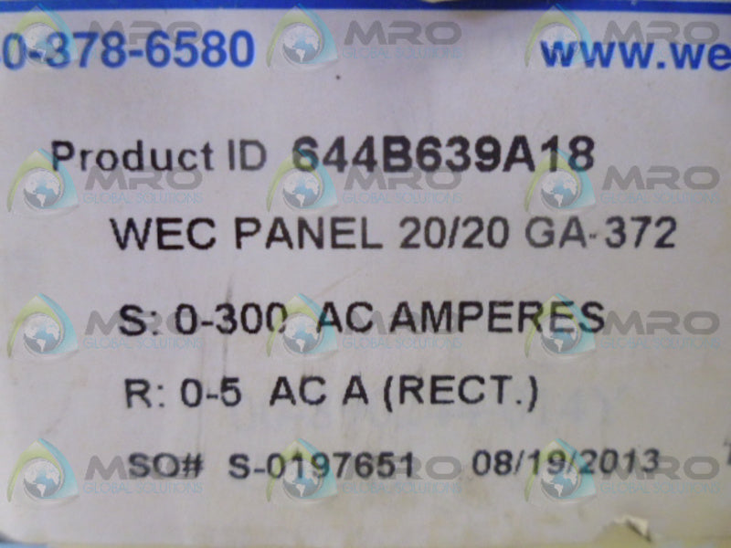 WESCHLER 644B639A18 METER 300A NSMP
