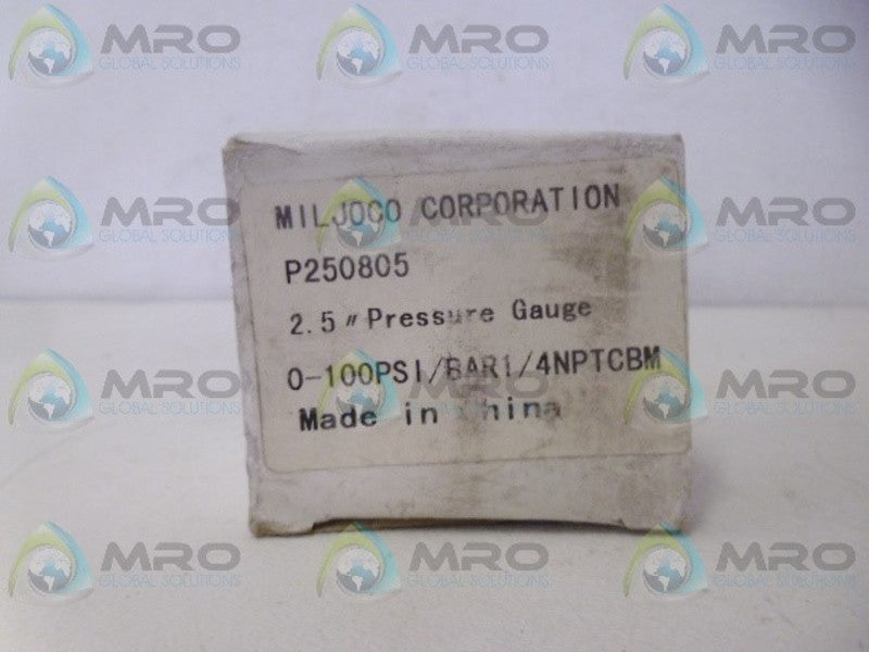 MILIJCO P250805 PRESSURE GUAGE 100PSI NSMP