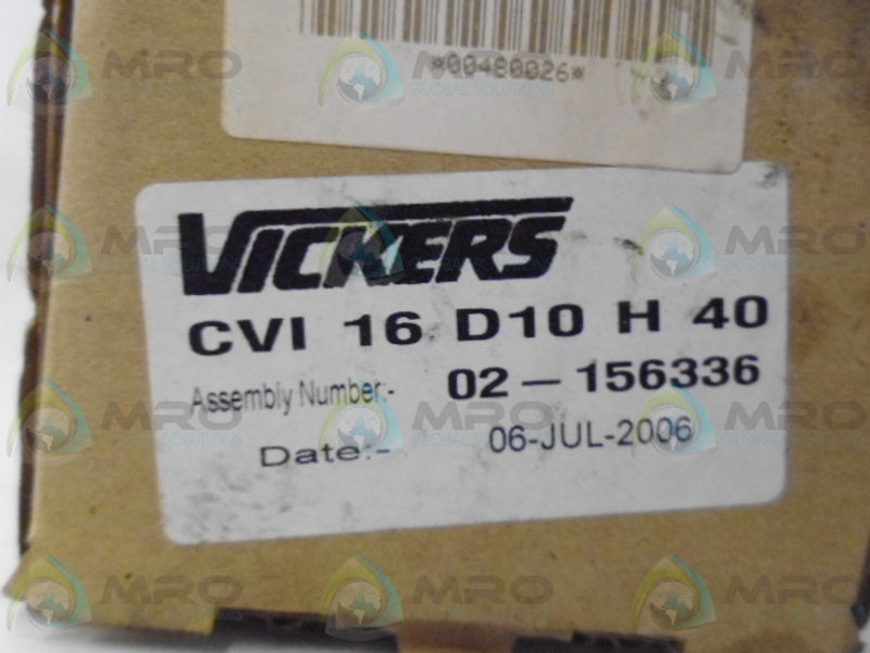 VICKERS CVI16D10H40 CARTRIDGE VALVE  NSMP