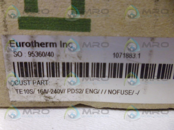 EUROTHERM TE10S16A/240/PDS2/ENG///NOFUSE/-/ SOLID STATE RELAY NSMP