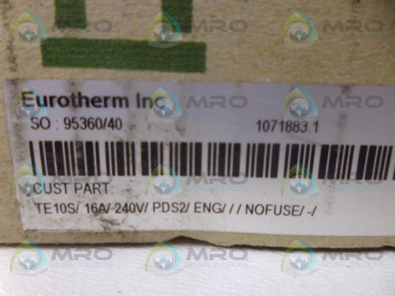 EUROTHERM TE10S16A/240/PDS2/ENG///NOFUSE/-/ SOLID STATE RELAY NSMP