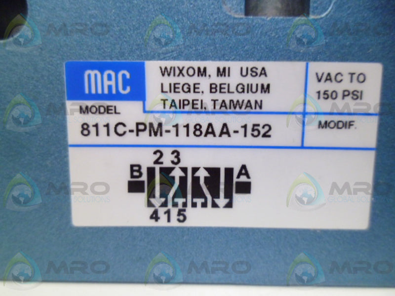 MAC 811C-PM-118AA-152 SOLENOID VALVE  NSMP