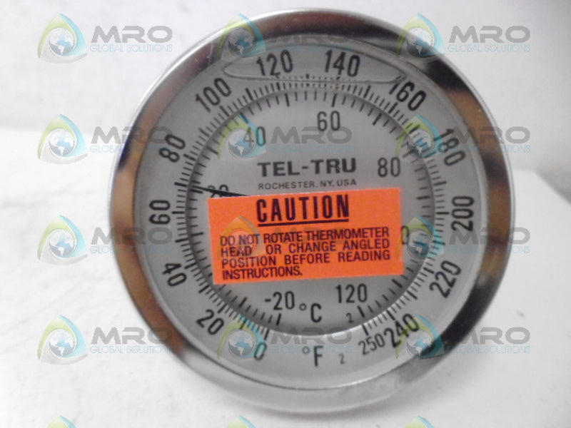 TEL-TRU AA37SR THERMOMETER 0-250FC RANGE  4'' STEM NSMP