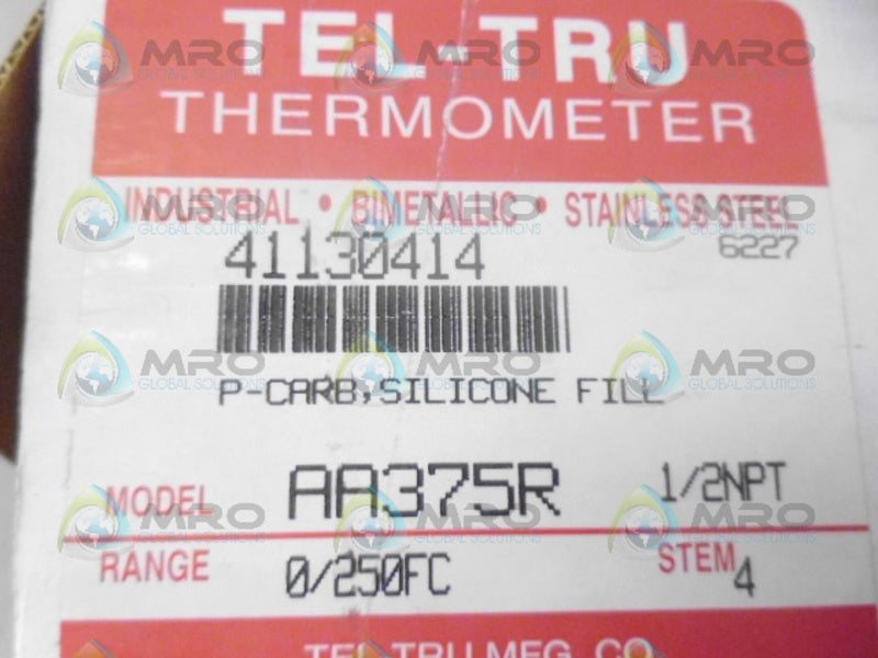 TEL-TRU AA37SR THERMOMETER 0-250FC RANGE  4'' STEM NSMP