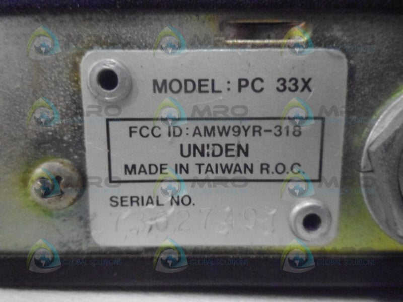 UNIDEN PC33X 40-CHANNEL MOBILE CB RADIO UNMP