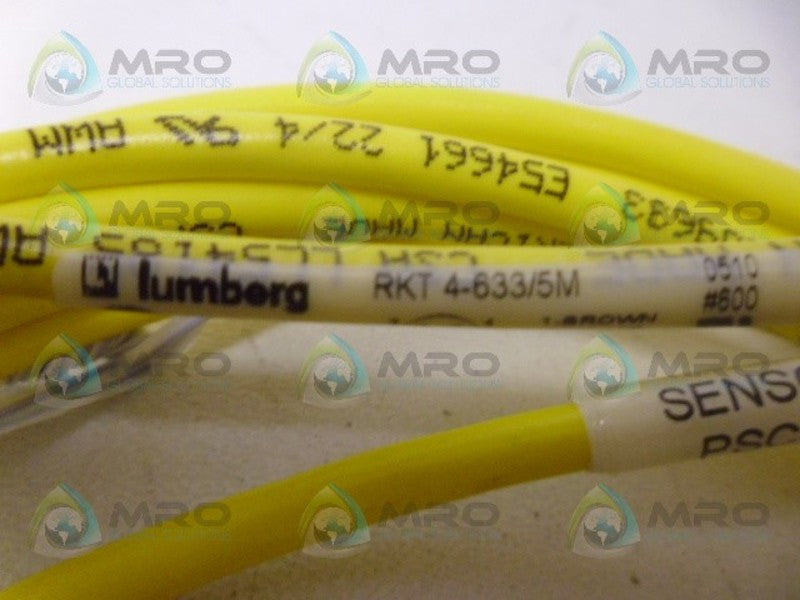 LUMBERG RKT 4-633/5M SENSOR CORDSET *USED*