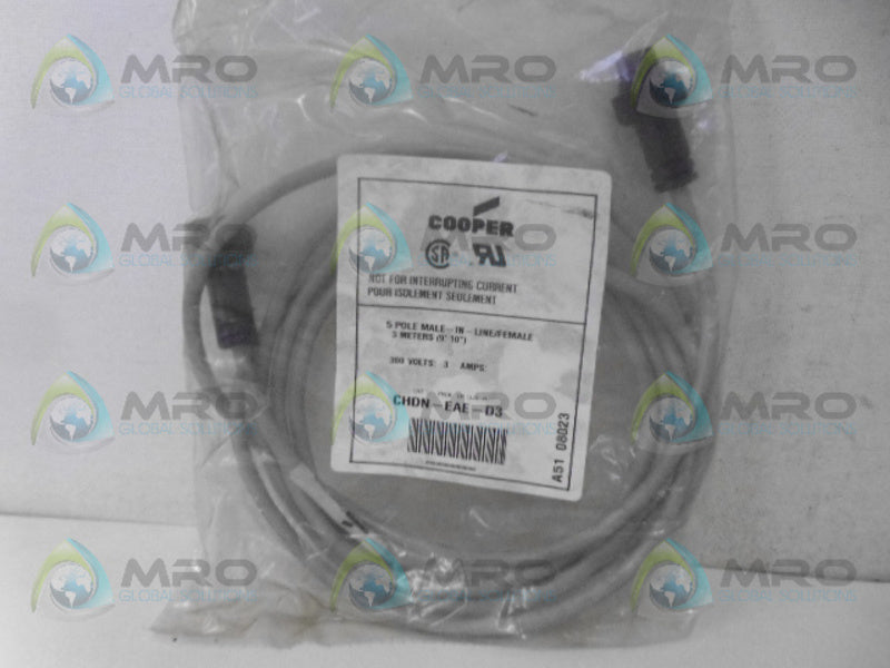 COPPER CROUSE-HINDS CHDN-EAE-D3 CABLE ASSEMBLY *NEW IN FACTORY BAG*
