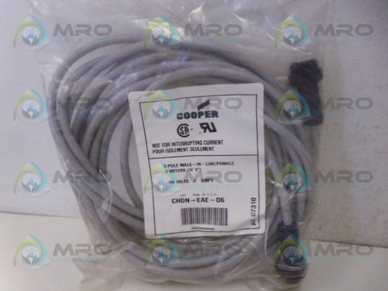 COPPER CROUSE-HINDS CHDN-EAE-D6 CABLE *NEW IN FACTORY BAG*