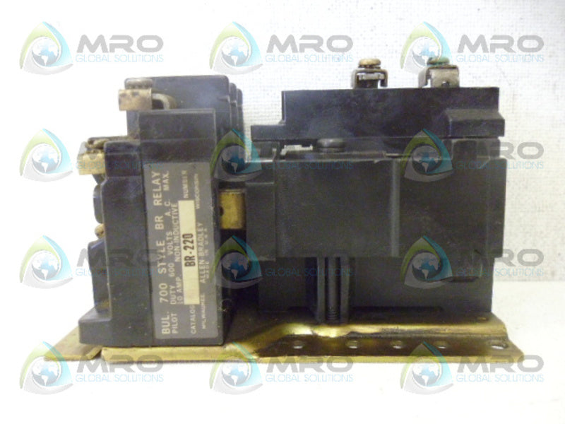 ALLEN BRADLEY 700BR-220 CONTROL RELAY *USED*