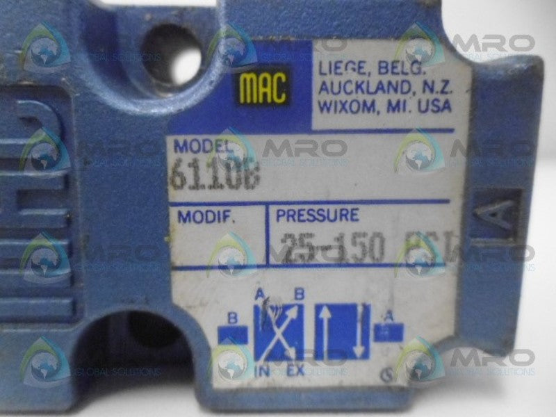 MAC 6110B SINGLE OPERATOR BODY ASSEMBLY UNMP