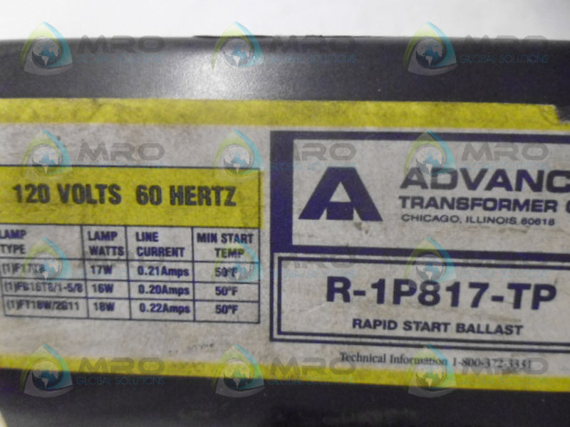 A ADVANCE R-1P817-TP BALLAST *USED*