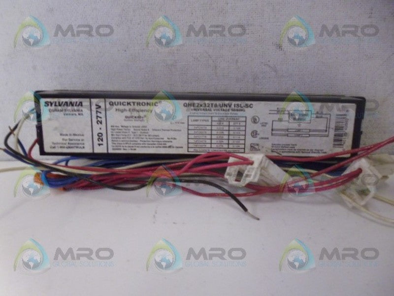 SYLVANIA QHE2X32T8/UNVISL-SC QUICKTRONIC BALLAST *USED*