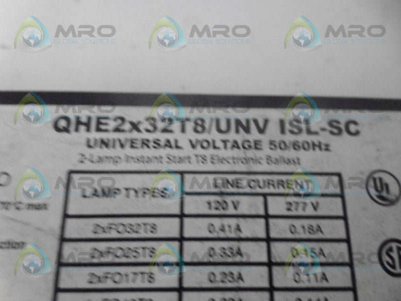 SYLVANIA QHE2X32T8/UNVISL-SC QUICKTRONIC BALLAST *USED*