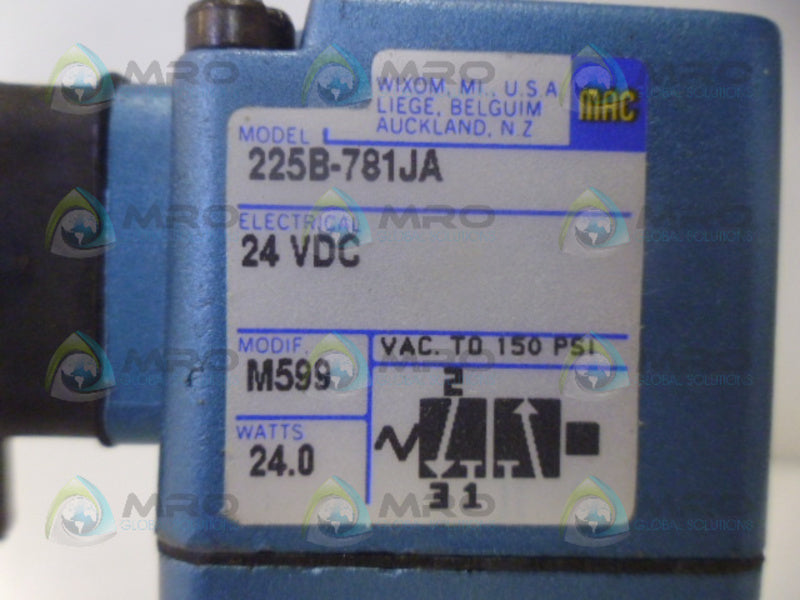 MAC 225B-781JA VALVE *NEW NO BOX*