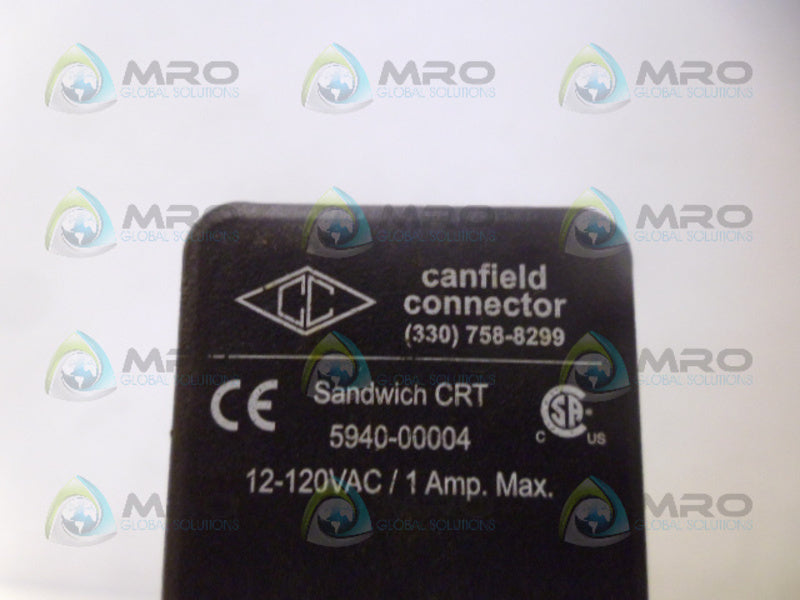 CANFIELD CONNECTOR 5940-00005 TIMER RELAY *USED*