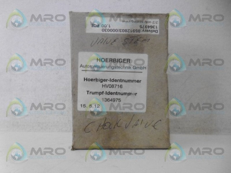 HOERBIGER HV08716 DIRECTIONAL VALVE *NEW IN BOX*