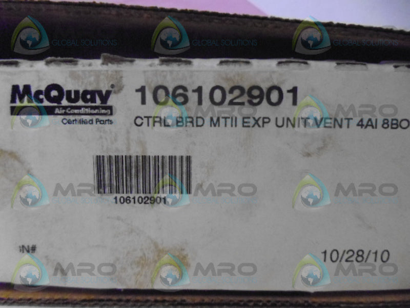 MCQUAY 106102901 CONTROL BOARD *NEW IN BOX*