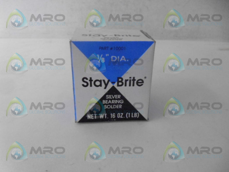 STAYBRITE 10001 SILVER BEARING SOLDER *NEW IN BOX*
