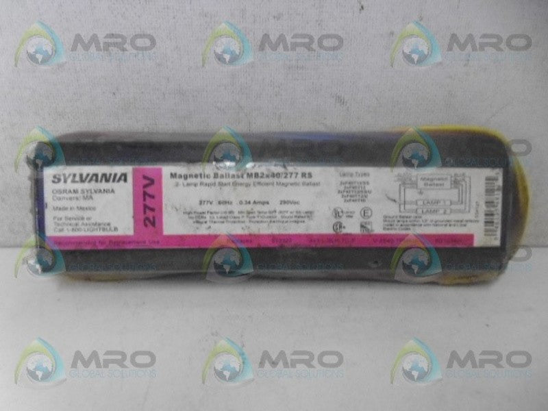 SYLVANIA MB2X40/277 RS BALLAST 277V NSMP
