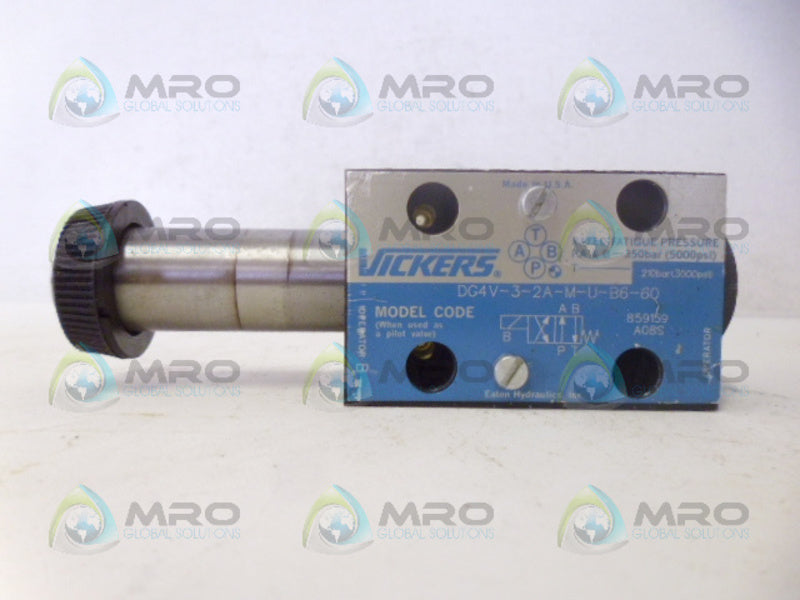 VICKERS DG4V-3-2A-M-U-B6-60 SOLENOID VALVE (AS PICTURED) UNMP