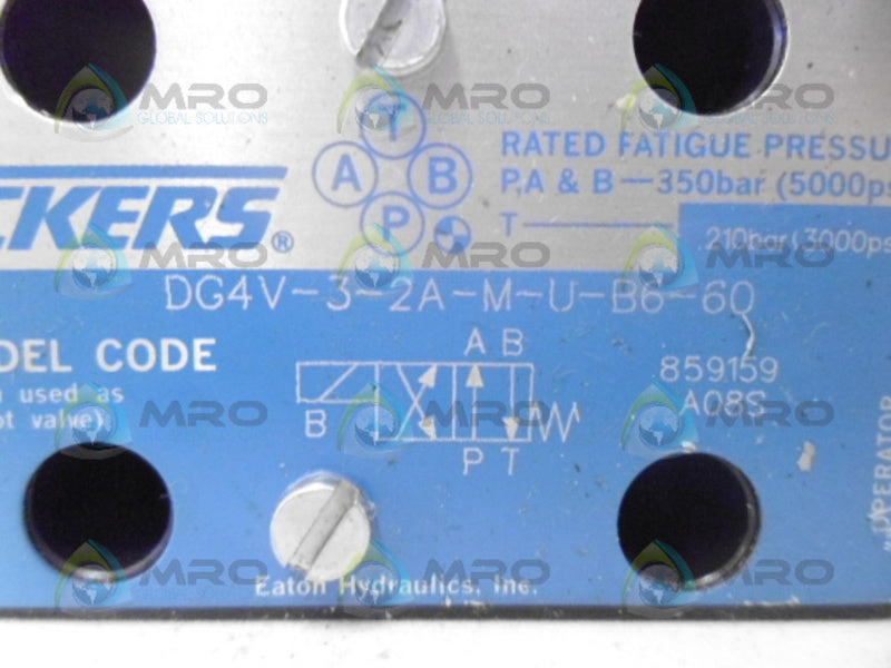 VICKERS DG4V-3-2A-M-U-B6-60 SOLENOID VALVE (AS PICTURED) UNMP