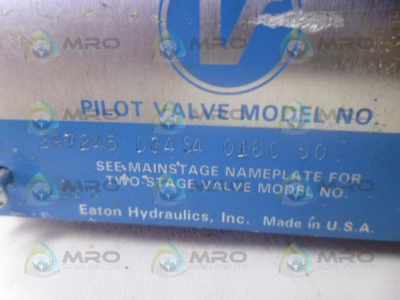 VICKERS 297245-DG4S4-0160-50 DIRECTIONAL VALVE (AS PICTURED) NSNP