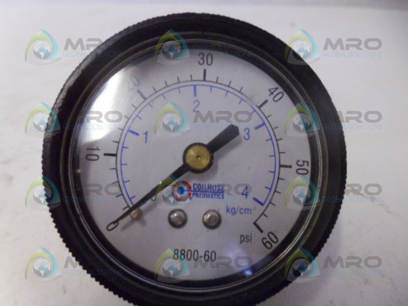 COILHOSE 8800-60 PRESSURE GUAGE  60PSI NSNP
