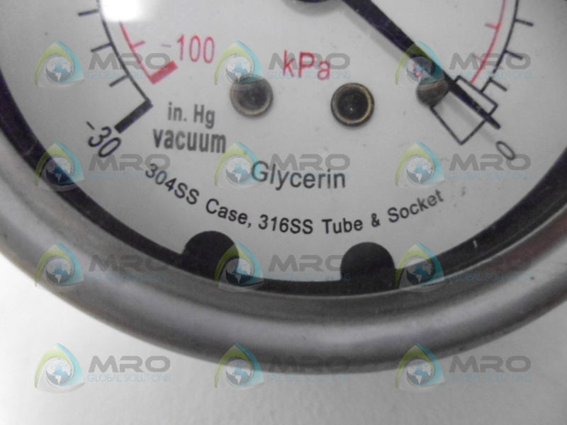 WIKA 316SS PRESSURE GUAGE (AS PICTURED) NSNP