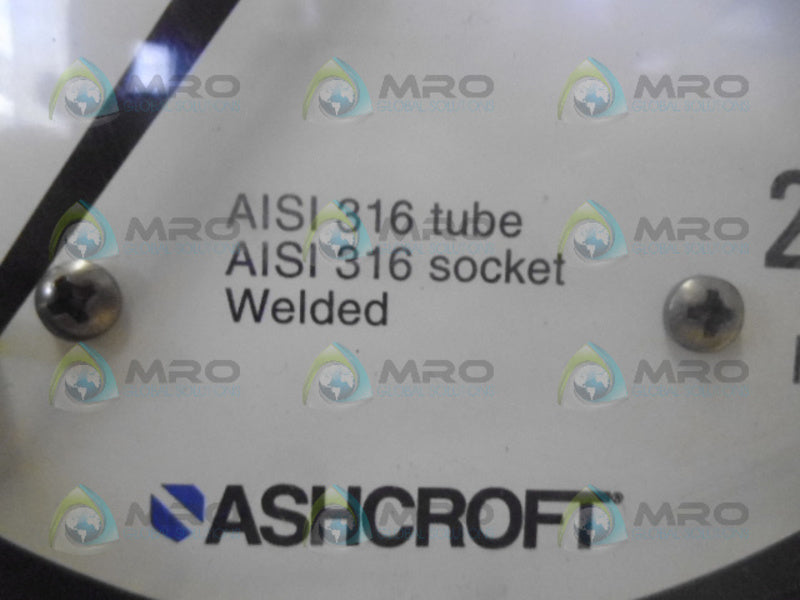 ASHCROFT AISI316 PRESSURE GUAGE  200PSI NSNP