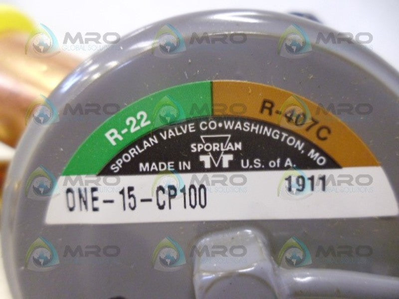 SPORLAN ONE-15-CP100 THERMOSTATIC EXPANSION VALVE NSNP