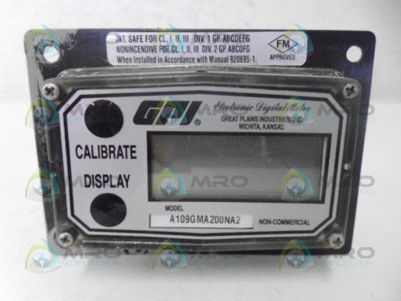 GPI A109GMA200NA2 FLOW METER UNMP