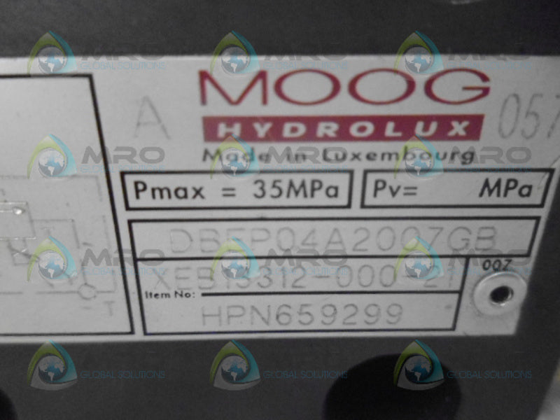 MOOG 659299 HYDRAULIC VALVE UNMP