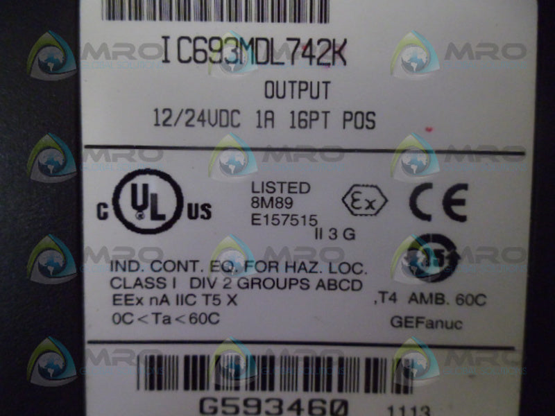 GE FANUC IC693MDL742K OUTPUT MODULE (AS PICTURED) NSNP