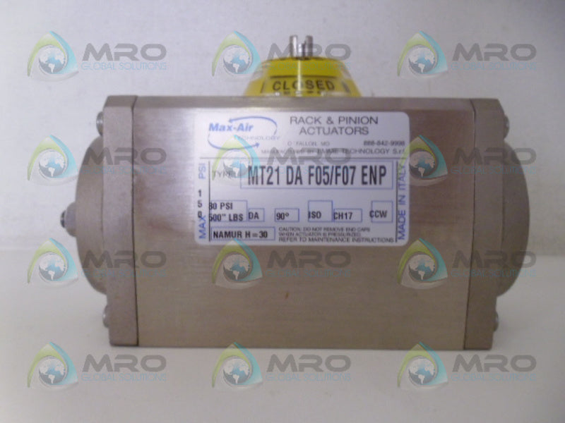 MAX-AIR MT21 DA F05/F08 ENP ACTUATOR NSNP