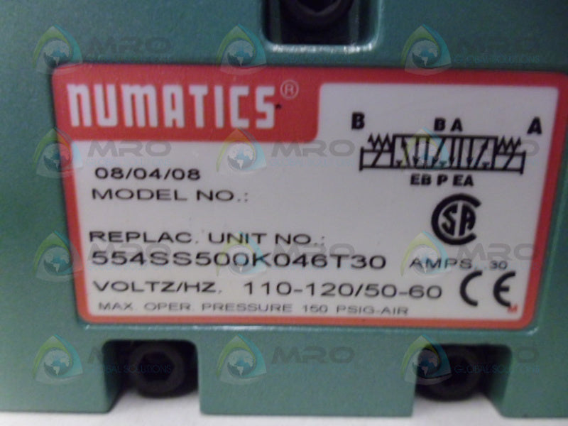 NUMATICS 555RQ131JP00000 PNEUMATIC REGULATOR VALVE UNMP
