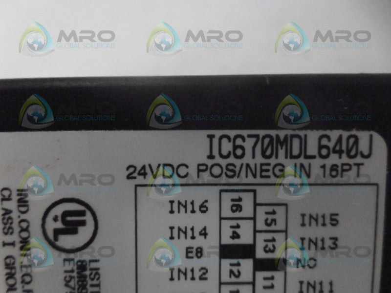 GE FANUC IC670MDL640J POS/NEG INPUT MOUDLE NSNP