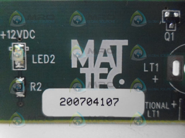 MATTEC 200704107 PC BOARD UNMP