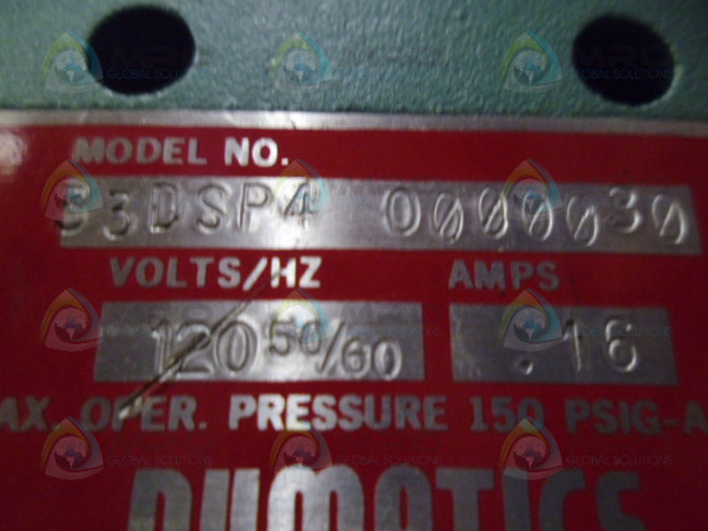 NUMATICS 33DSP400O000030 SOLENOID VALVE NSNP