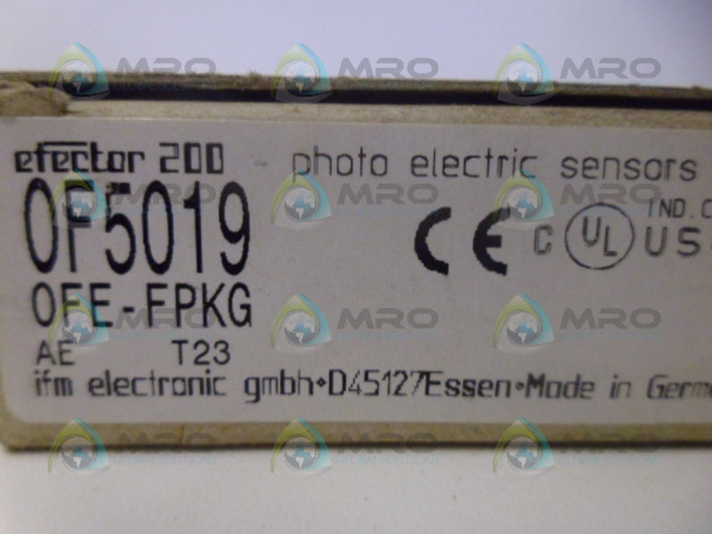 IFM EFECTOR OF5019 PHOTOELECTRIC THRU BEAM RECEIVER NSMP