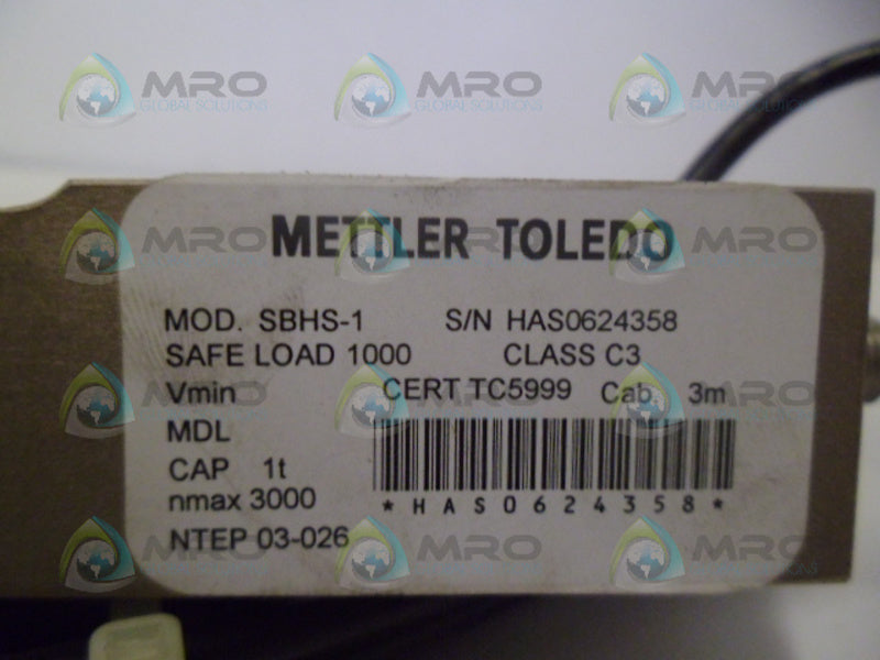 METLER TOLEDO SBHS-1 LOAD CELL UNMP