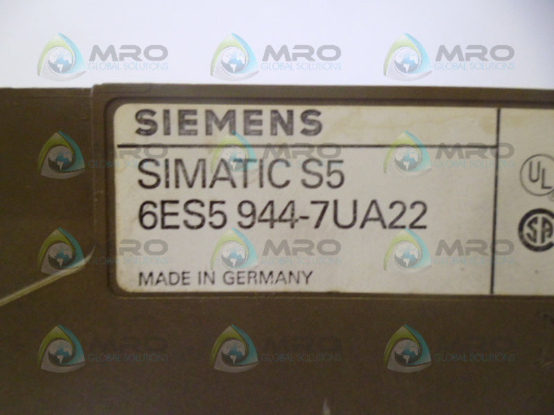 SIEMENS SIMATIC S5 6ES5944-7UA22 CPU MODULE UNMP
