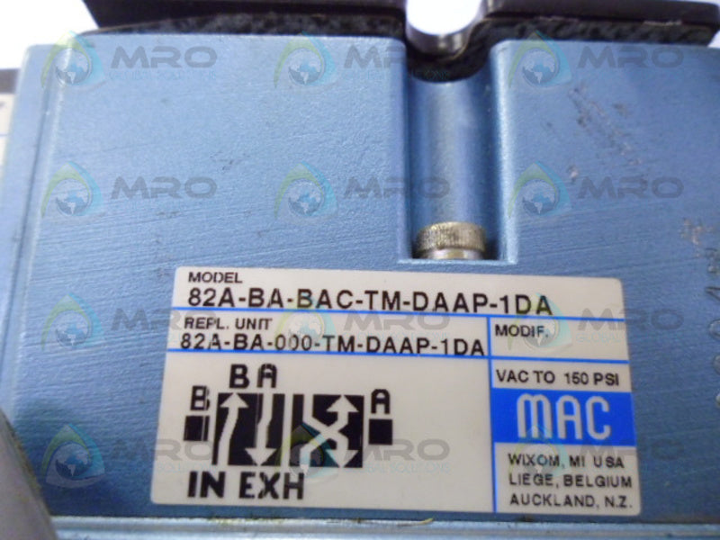 MAC 82A-BA-BAC-TM-DAAP-1DA SOLENOID VALVE  UNMP