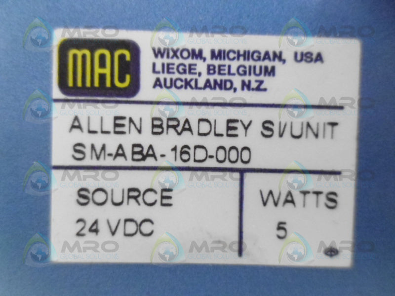 MAC SM-ABA-16D-000 SI UNIT 24VDC  NSNP