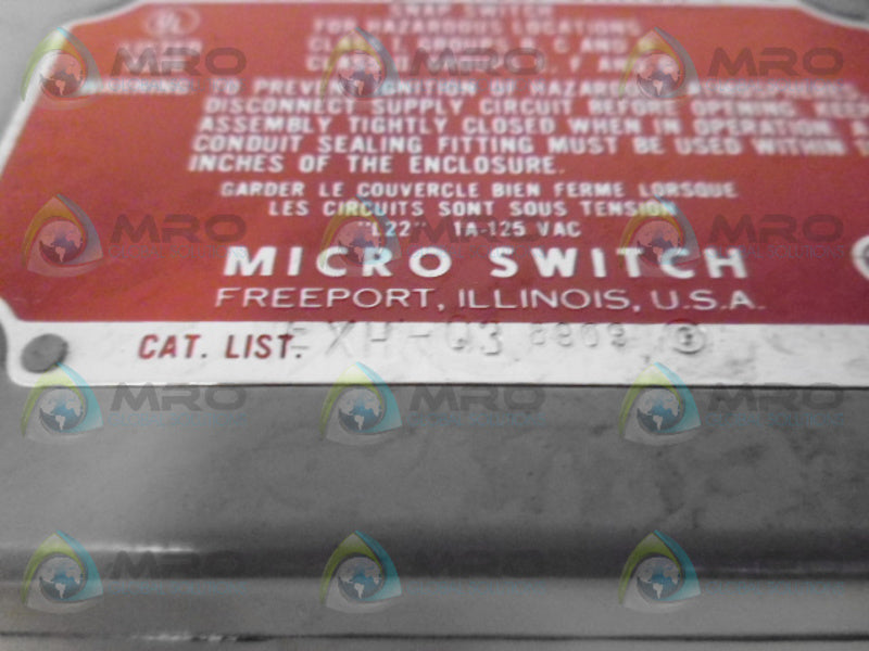 MICRO SWITCH EXH-Q3 ENCLOSED BASIC SWITCH NSNP