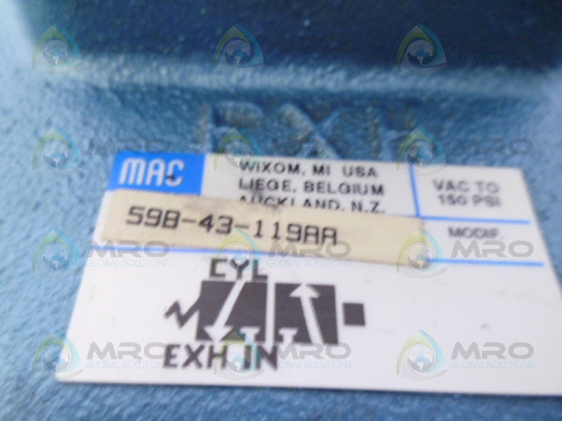 MAC 598-43-119AA SOLENOID VALVE NSNP