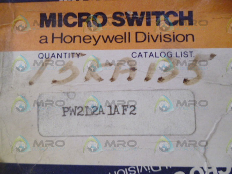 MICRO SWITCH PW2L2A1AF2 LIGHTED SWITCH UNIT NSMP