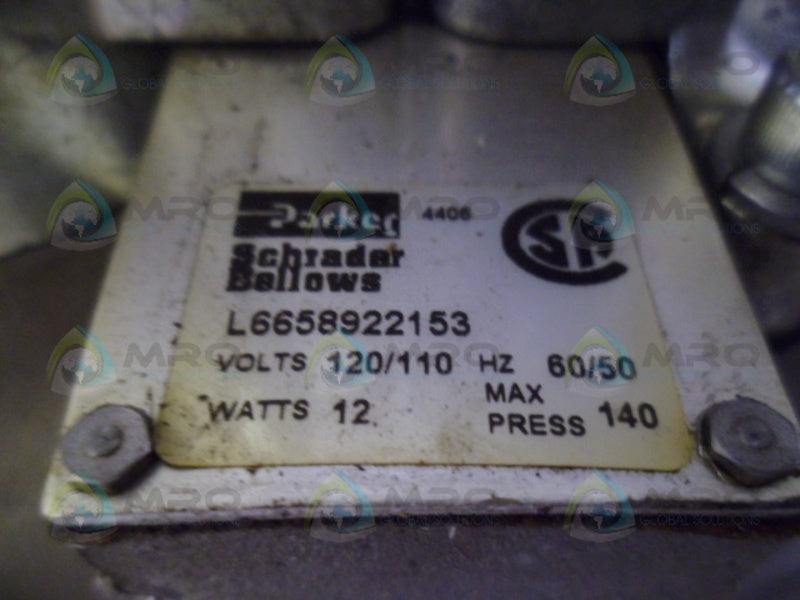 PARKER L6658922153 SOLENOID VALVE UNMP