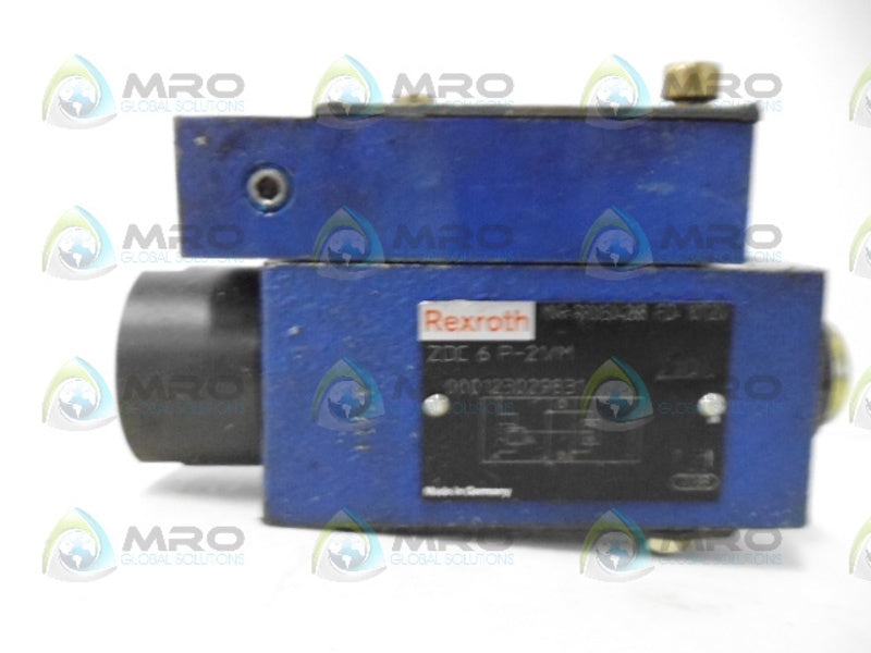 REXROTH ZDC 6 P-21/M PRESSURE REDUCING SANDWICH PLATE NSNP