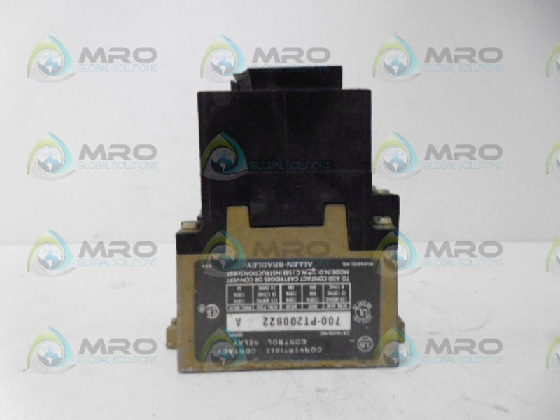ALLEN BRADLEY 700-PT200B22 SER. A CONTROL RELAY UNMP