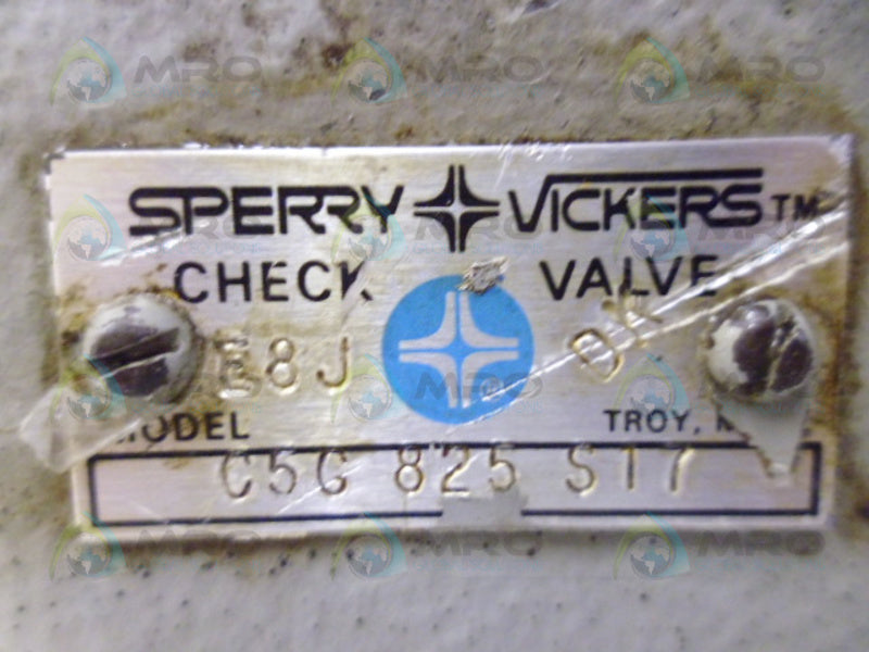 VICKERS C5G825S17 CHECK VALVE UNMP